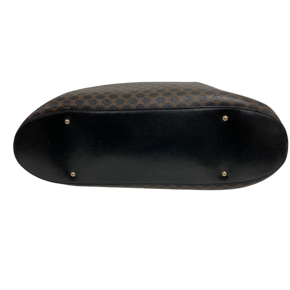 CELINE Circle Logo Macadam Handbag, Black - Picture 5 of 15